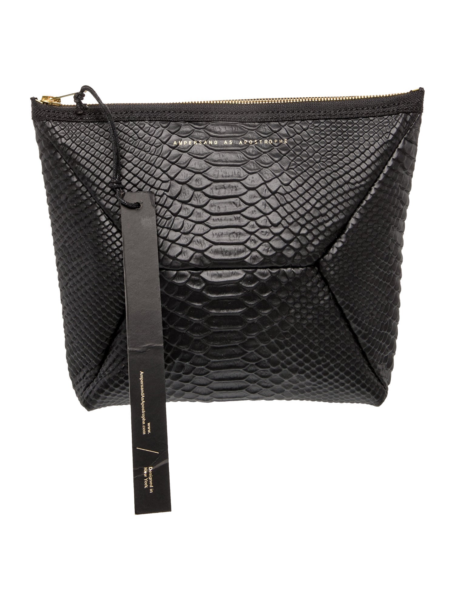 Ampersand As Apostrophe Embossed Leather Belt Bag