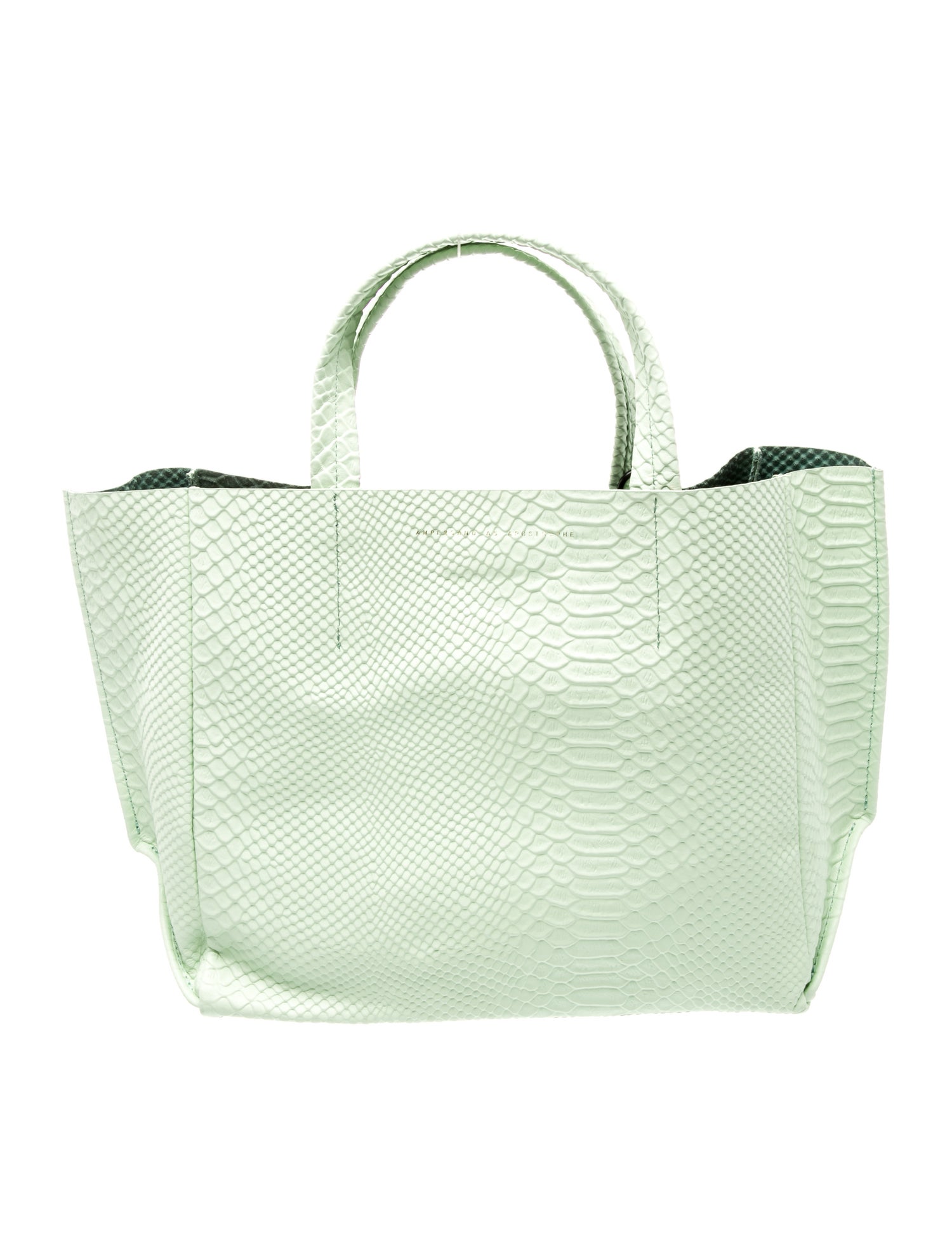 Ampersand As Apostrophe Embossed Leather Tote