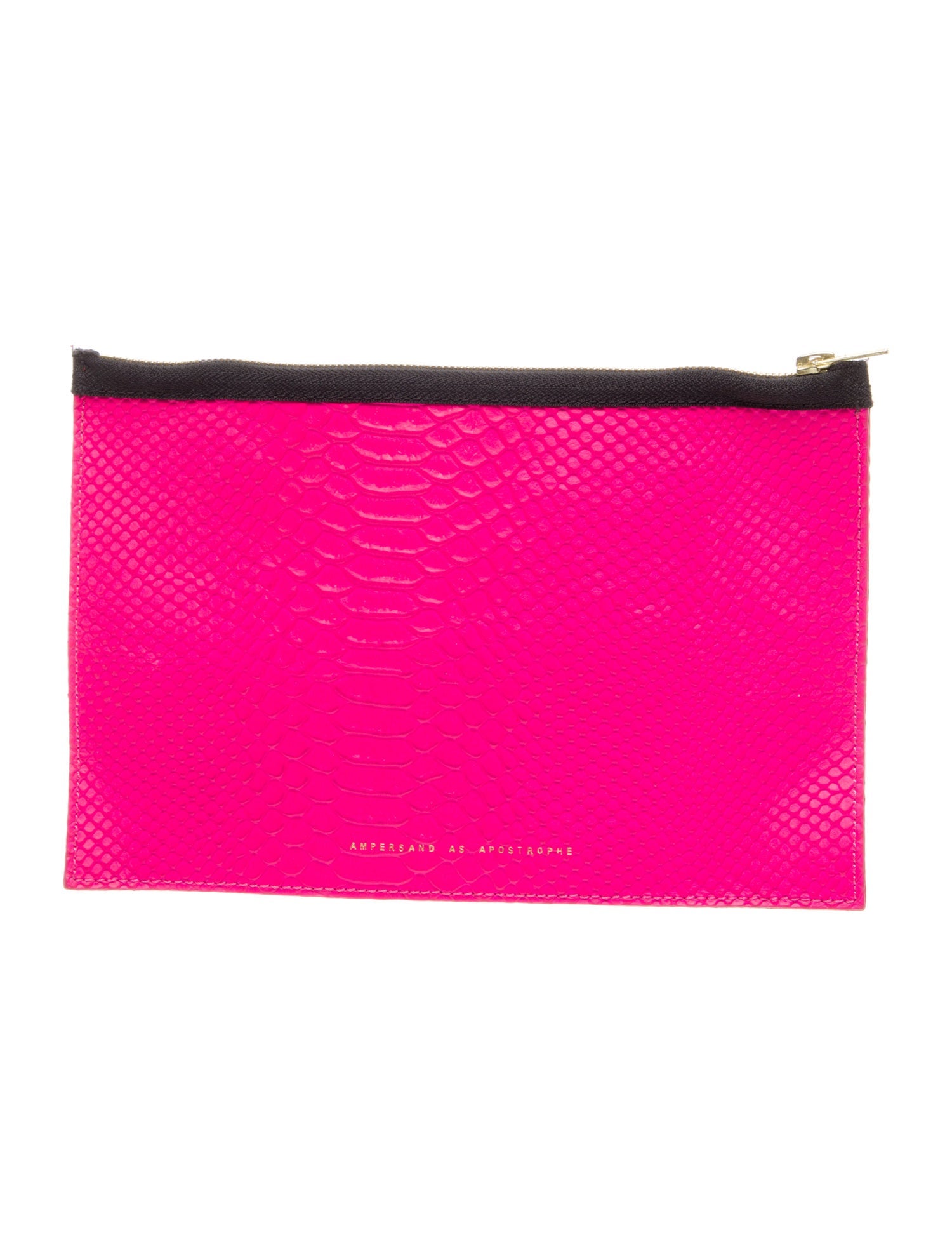 Ampersand As Apostrophe Leather Clutch