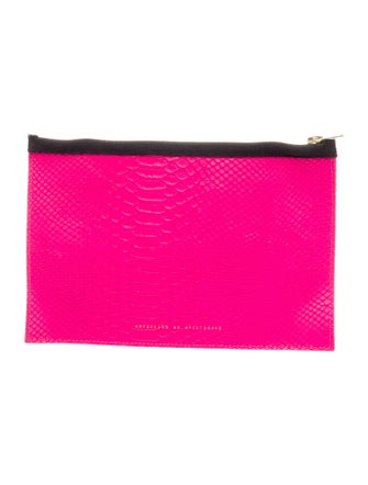 Ampersand As Apostrophe Leather Clutch