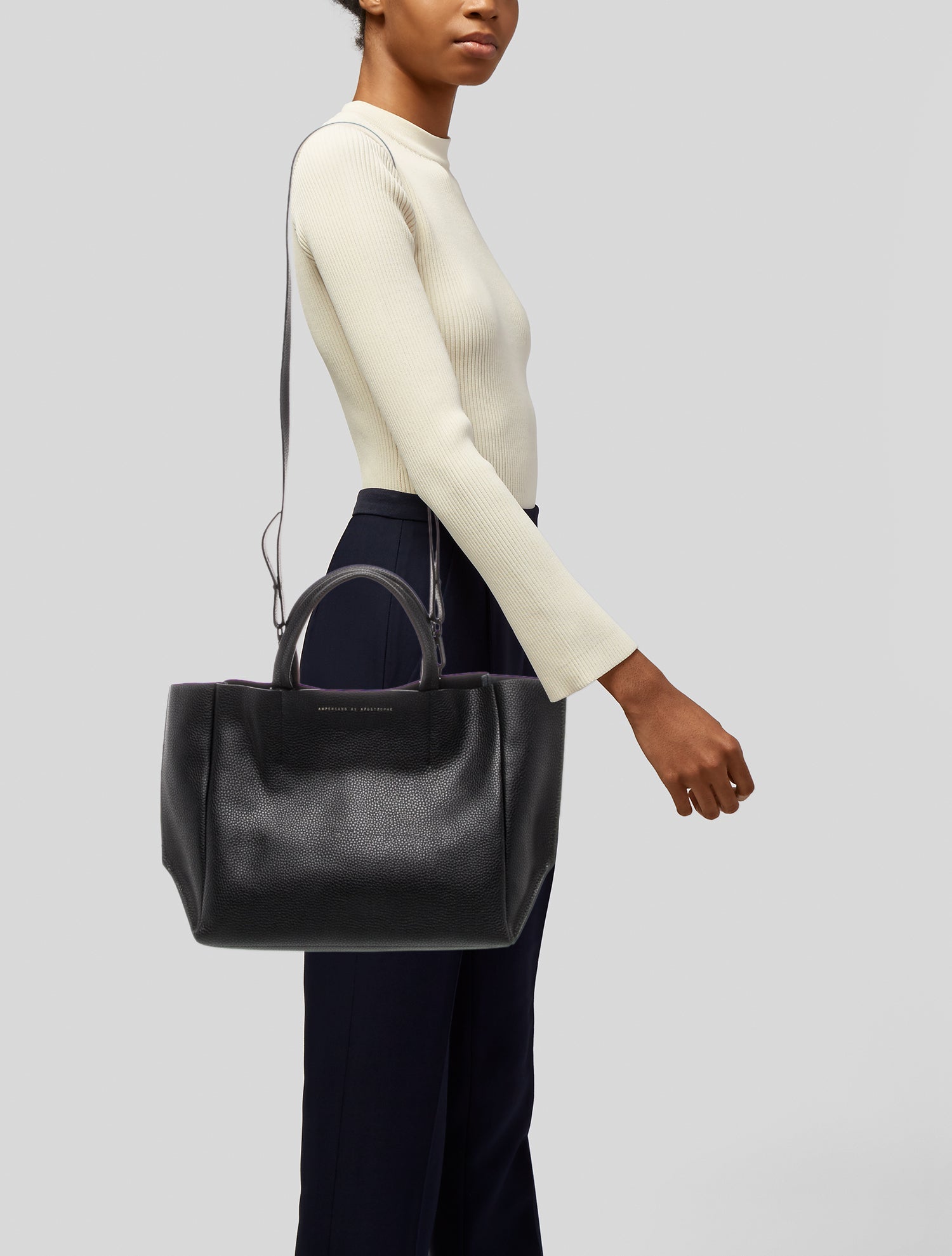 Ampersand As Apostrophe Leather Tote