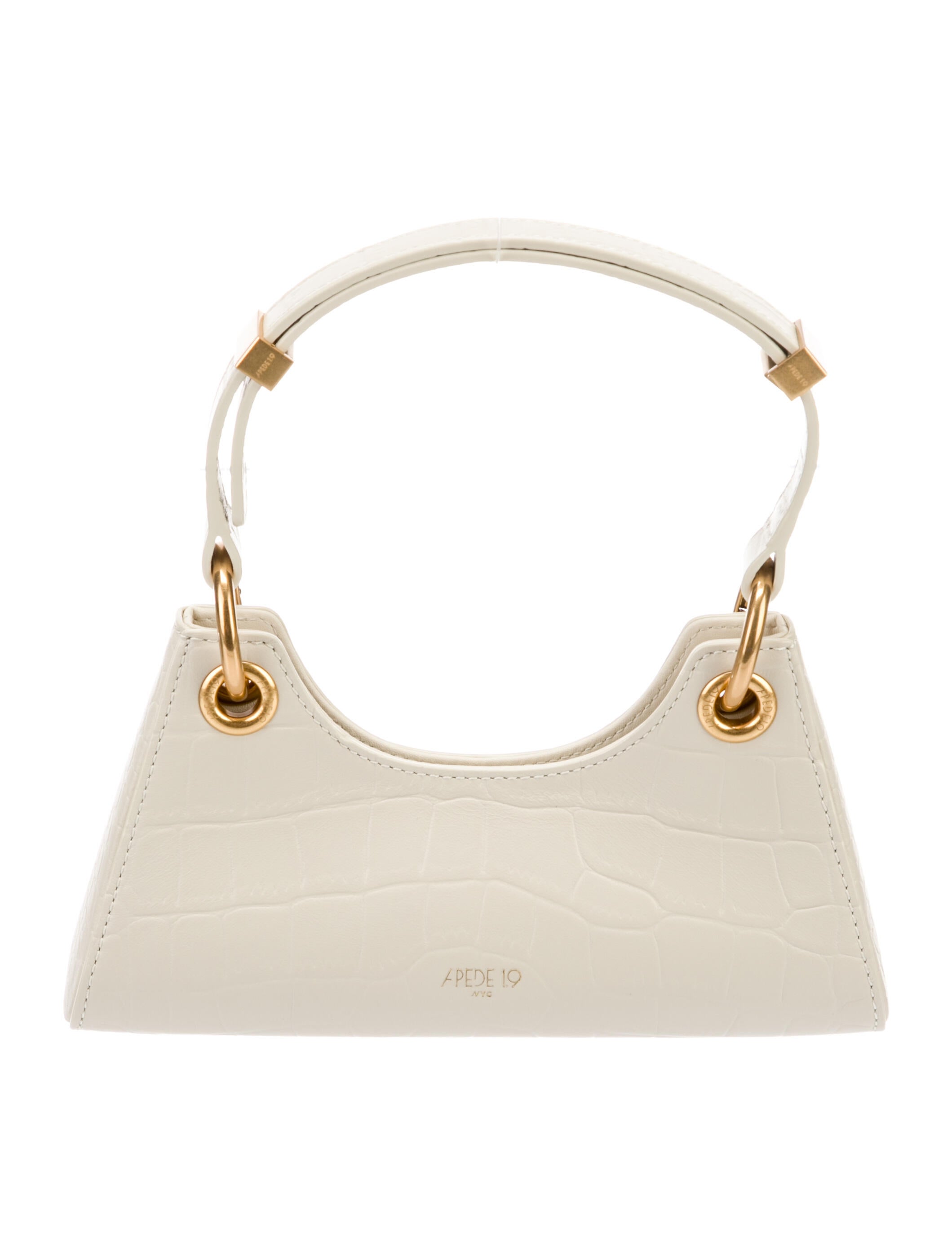 aperty mod's bag set （ivory） Ivory Harper Croc-Effect Structured Top Handle Bag - CHARLES