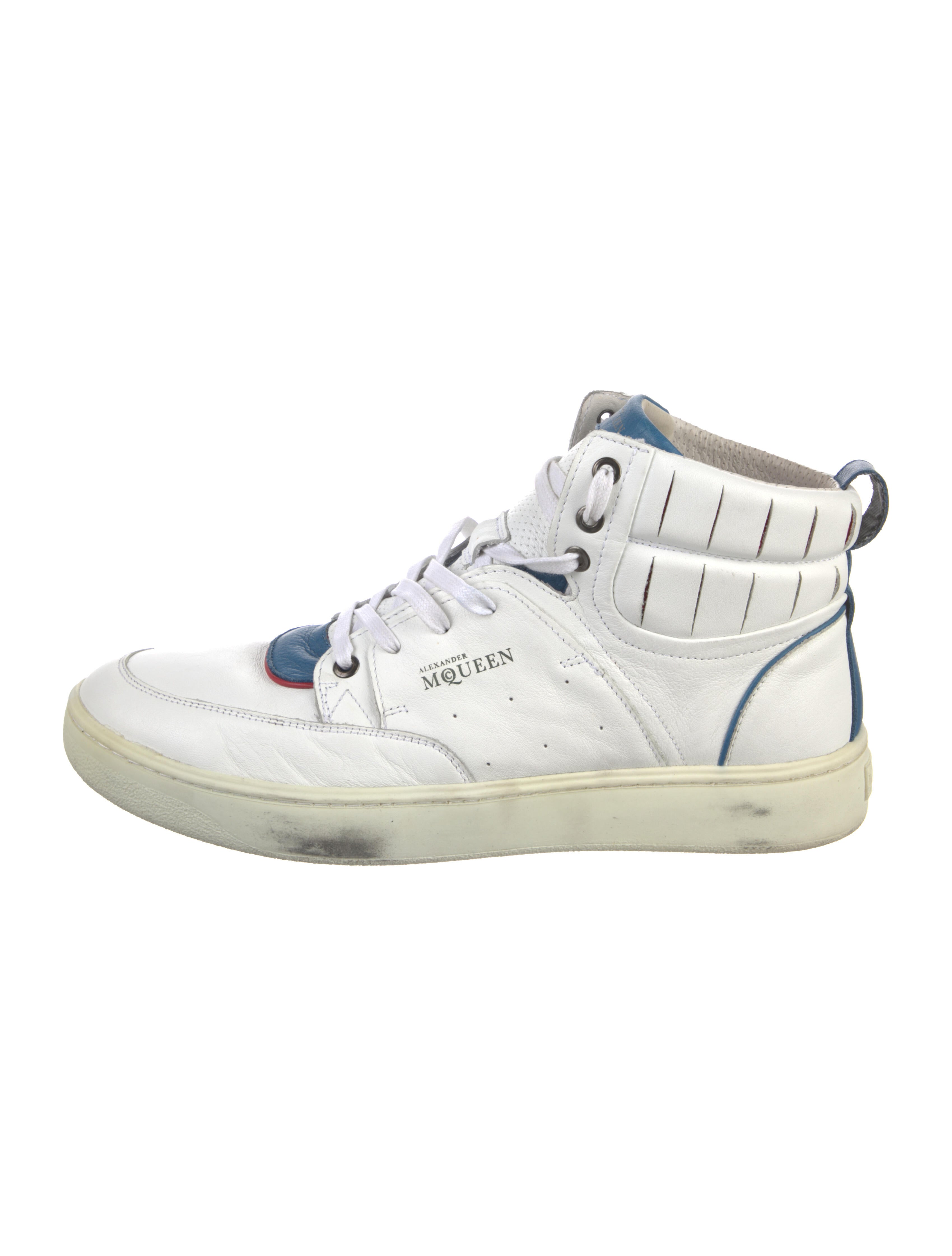 Alexander McQueen x Puma Leather Sneakers White Sneakers, Shoes