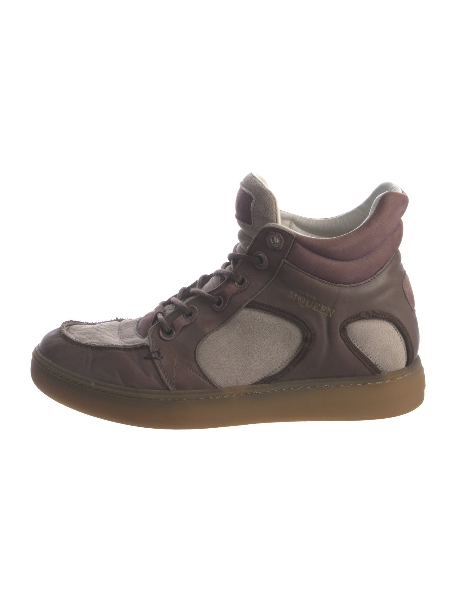 Alexander McQueen x Puma Leather Colorblock Pattern Sneakers