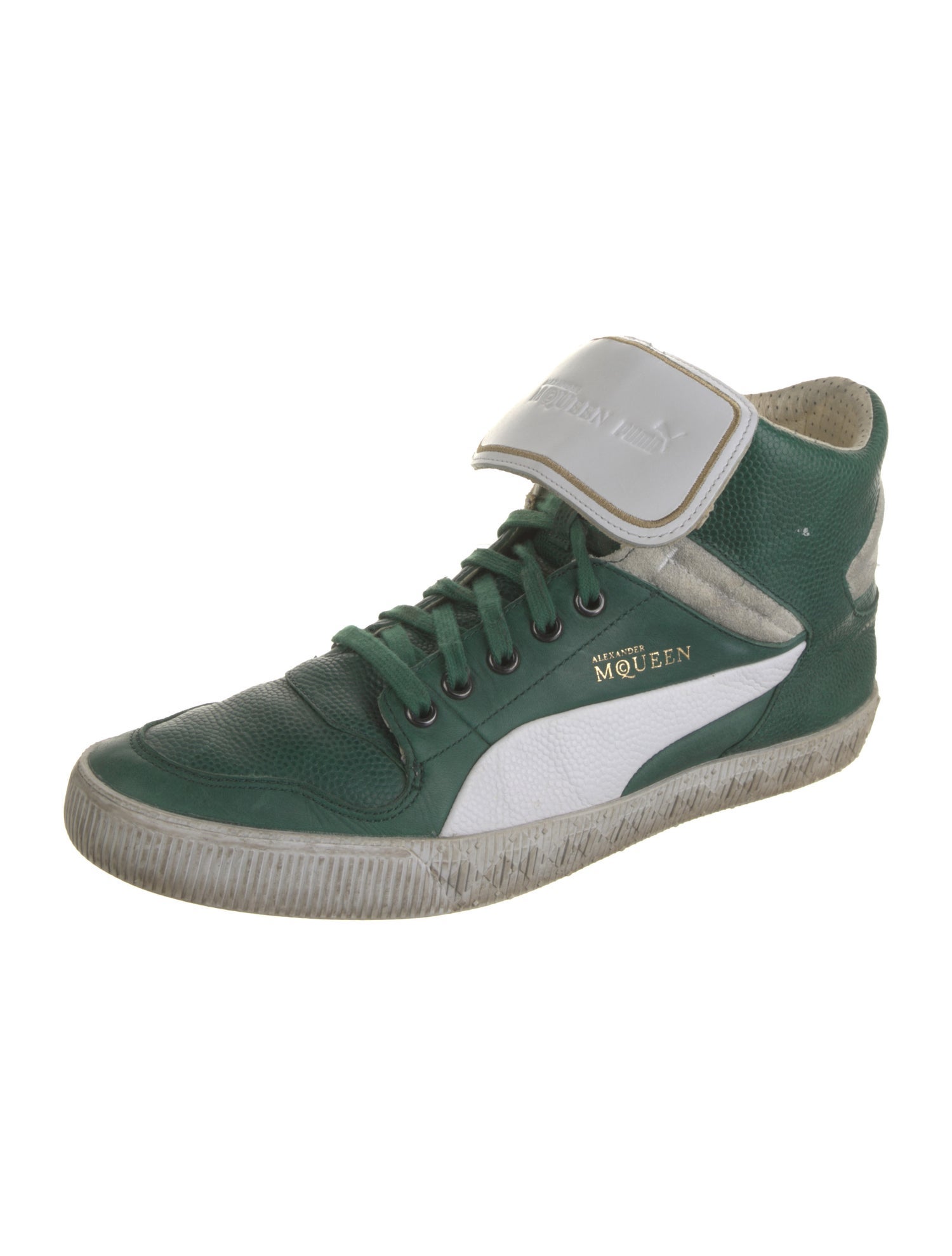 Alexander McQueen x Puma Leather Colorblock Pattern Sneakers