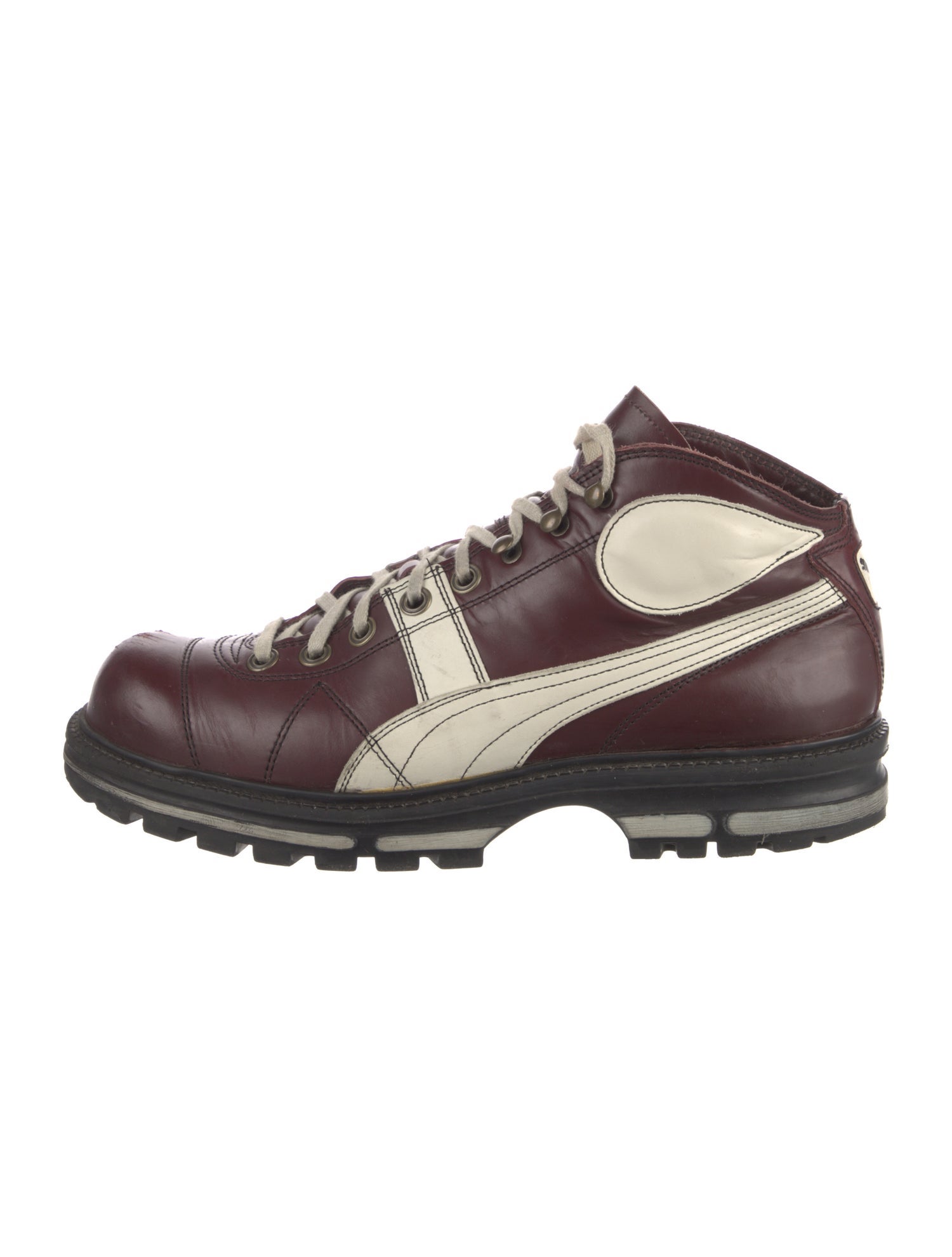 Alexander McQueen x Puma Leather Colorblock Pattern Sneakers