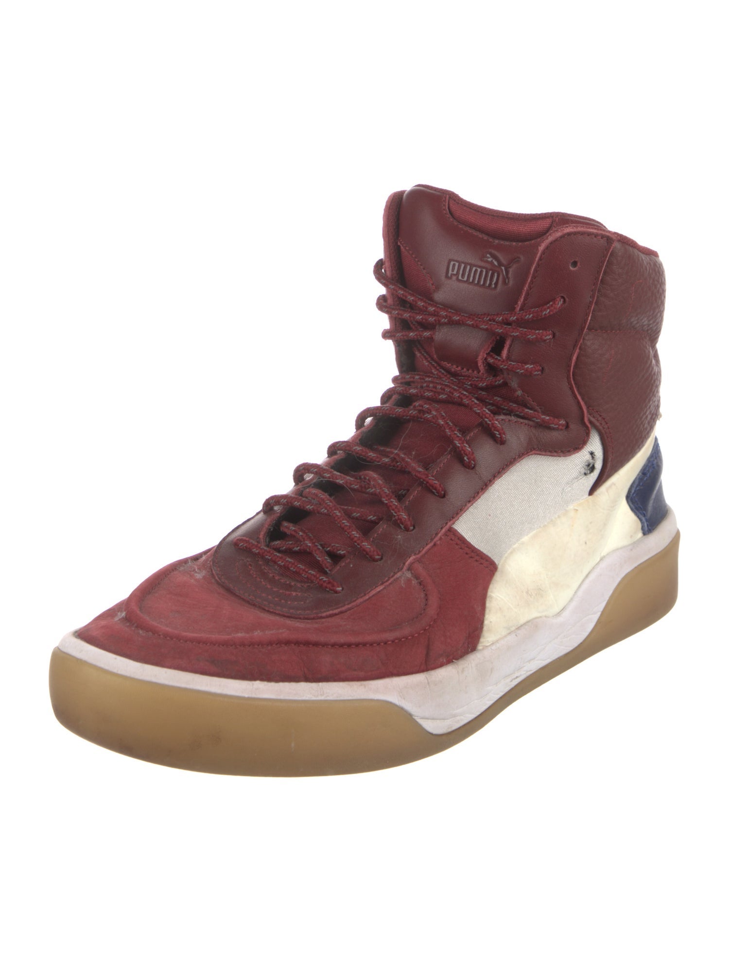 Alexander McQueen x Puma Leather Colorblock Pattern Sneakers