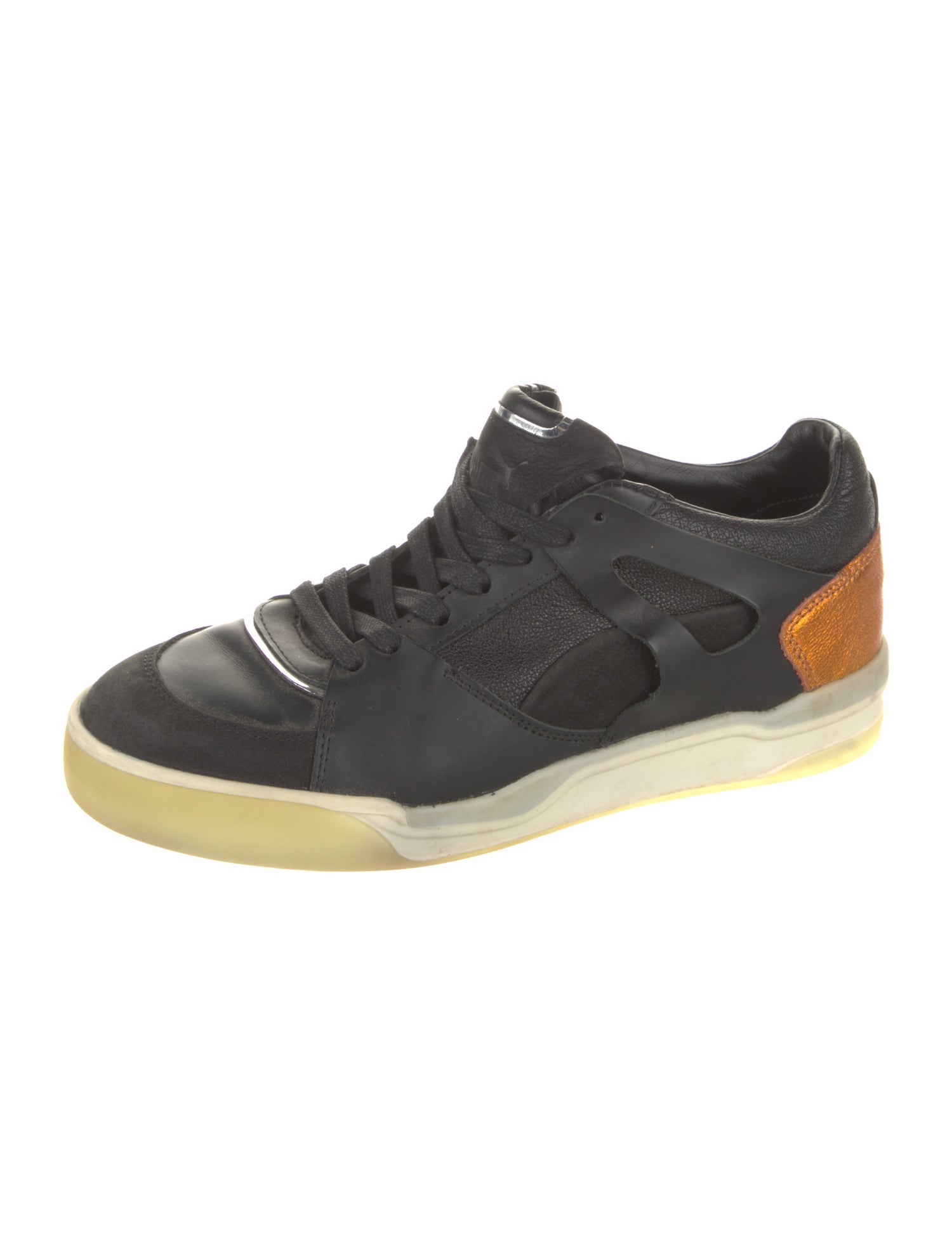 Alexander McQueen x Puma Leather Colorblock Pattern Sneakers