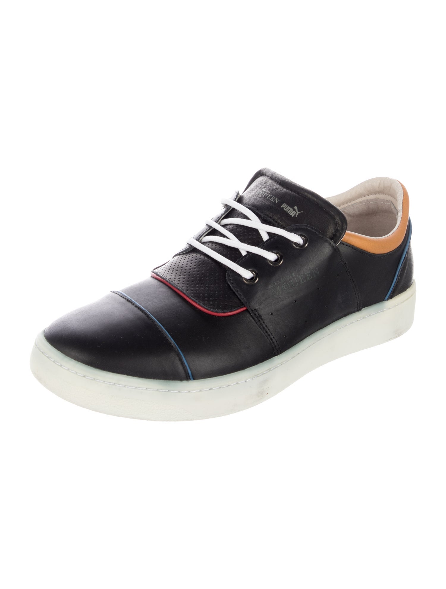 Alexander McQueen x Puma Leather Colorblock Pattern Sneakers