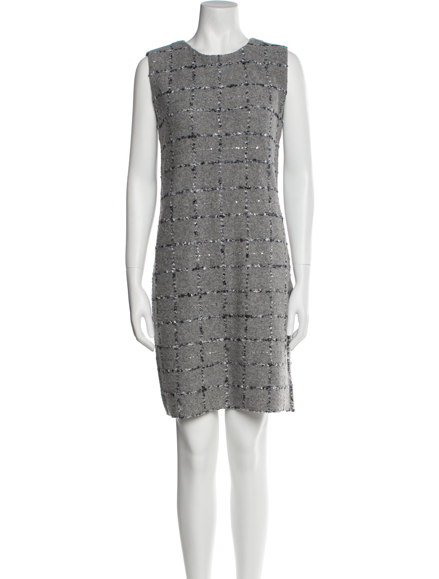 Amina Rubinacci Crew Neck Mini Dress