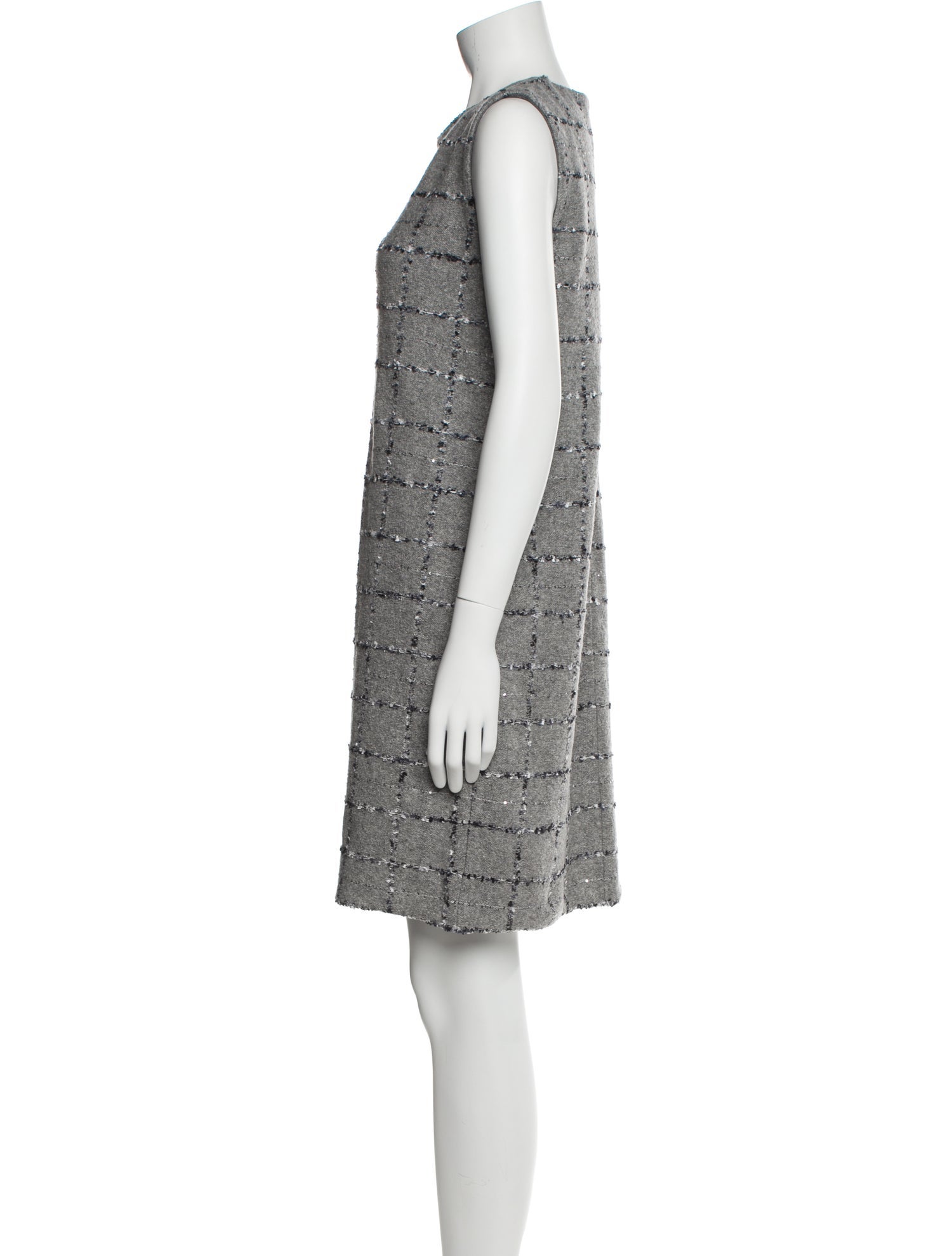 Amina Rubinacci Crew Neck Mini Dress