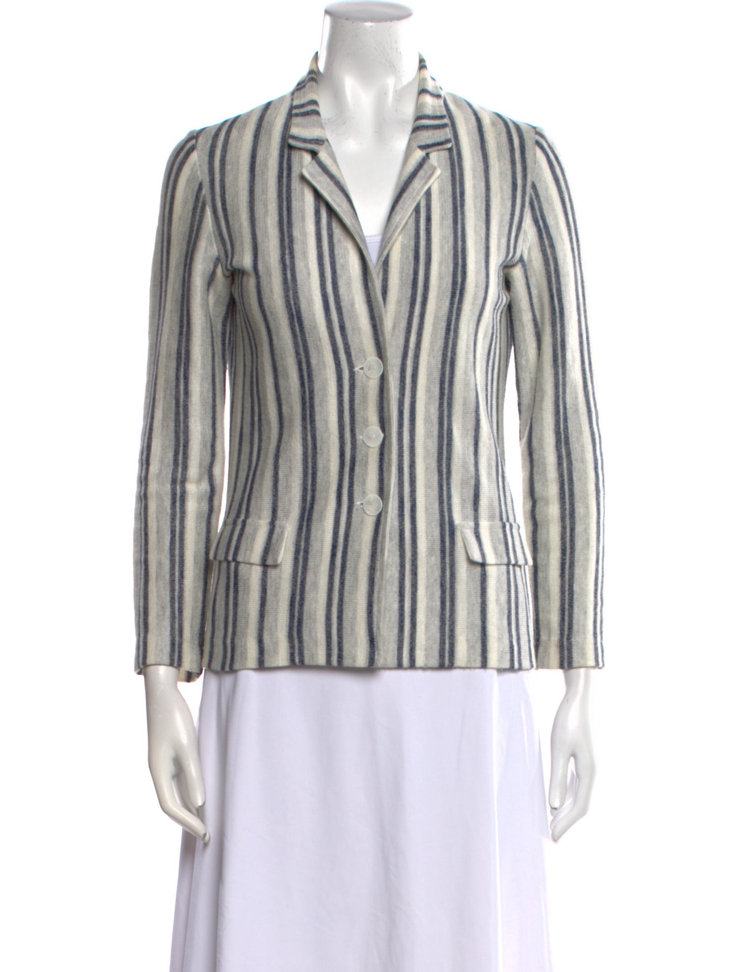 Amina Rubinacci Mongolian Lamb Striped Sweater