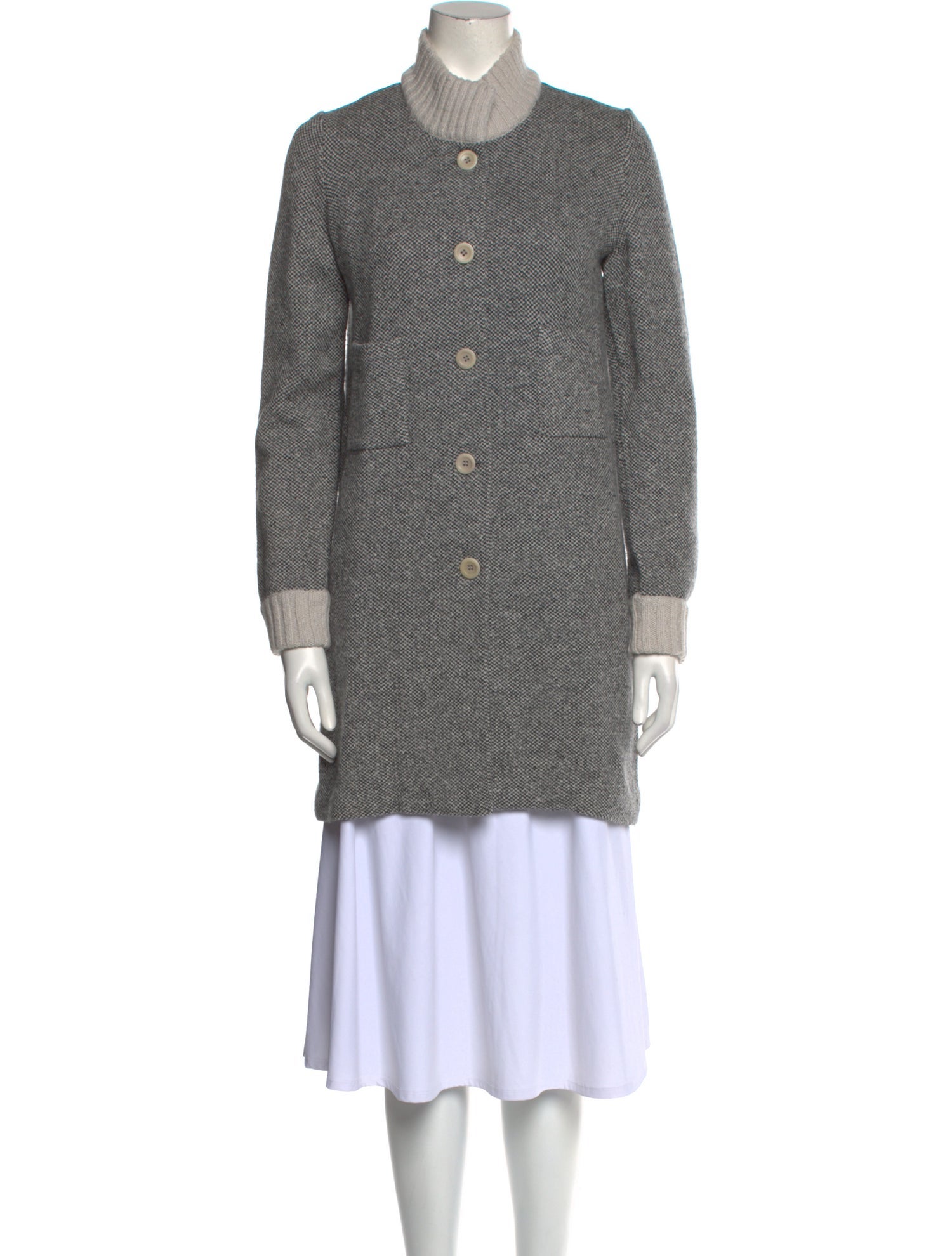 Amina Rubinacci Wool Mock Neck Sweater