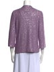 Amina Rubinacci Sequin Open Front Sweater