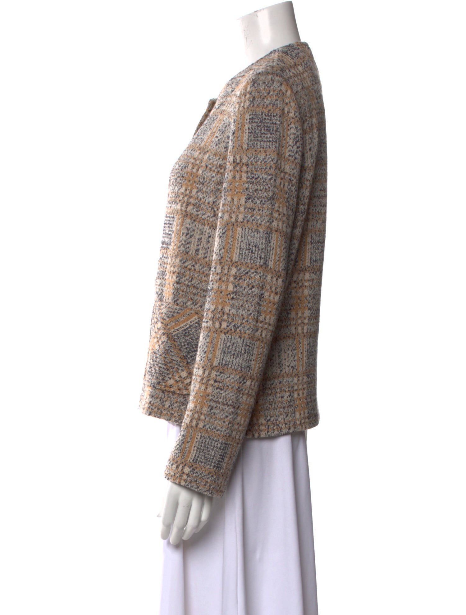 Amina Rubinacci Wool Tweed Pattern Evening Jacket