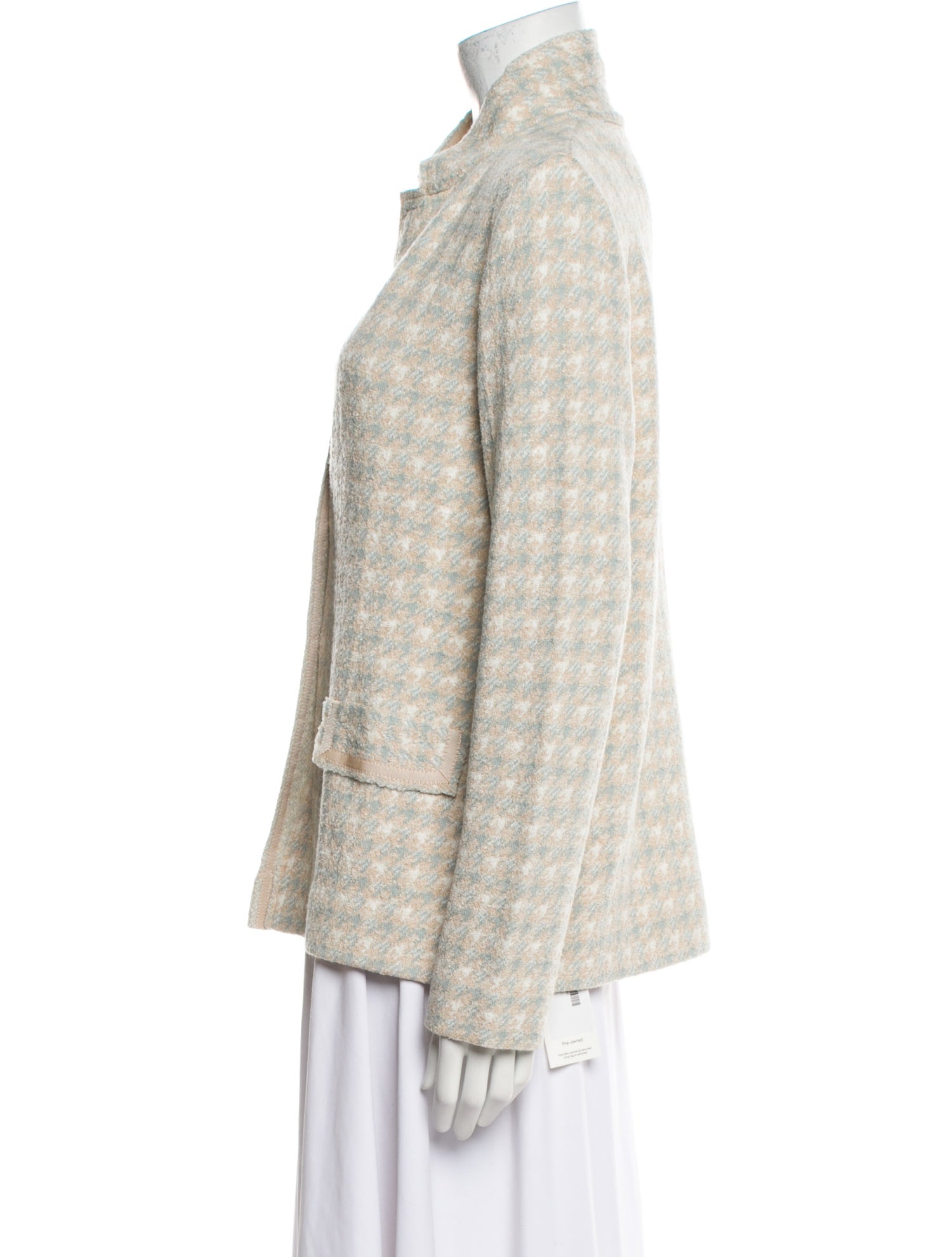 Amina Rubinacci Wool Plaid Print Blazer