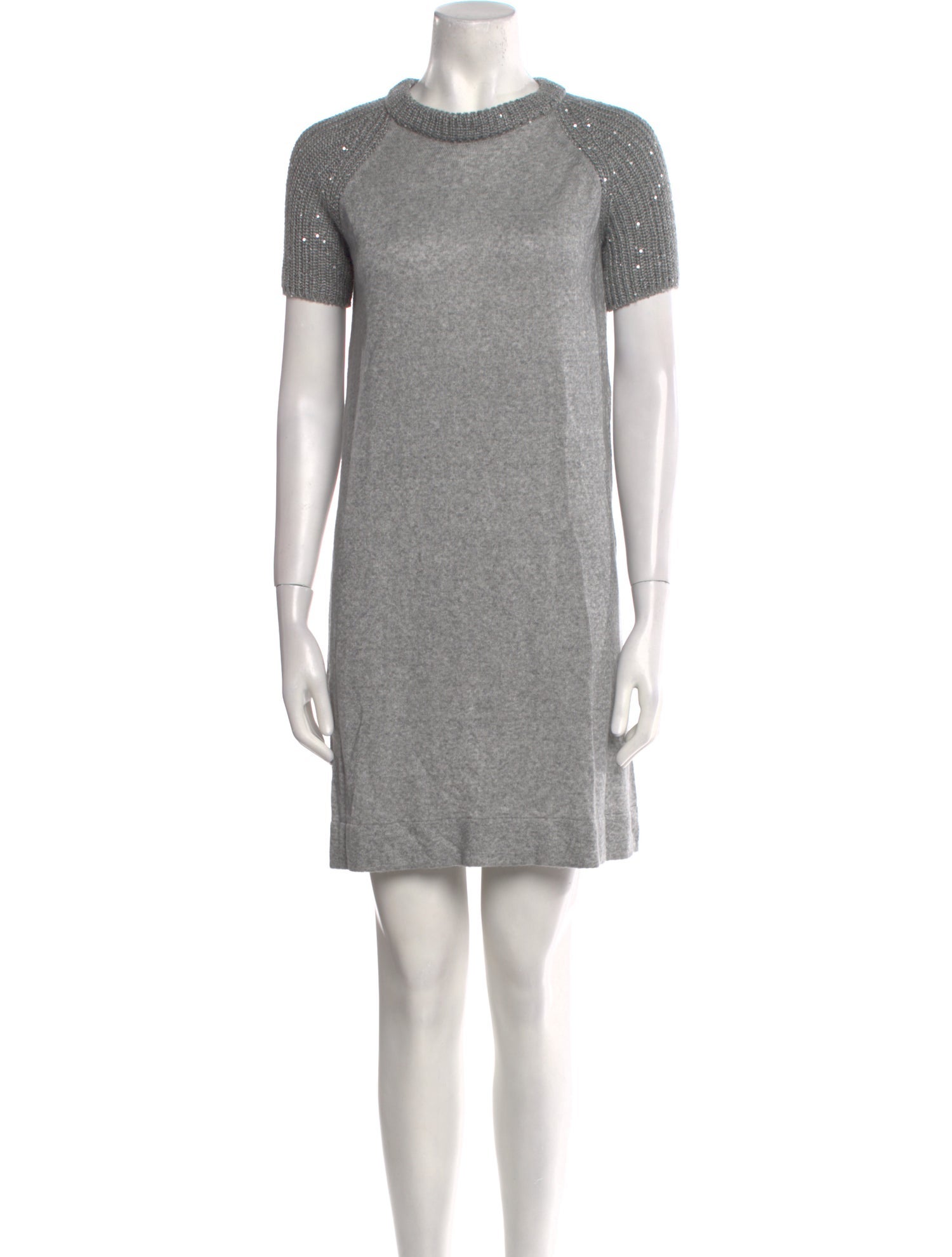 Amina Rubinacci Mock Neck Mini Dress
