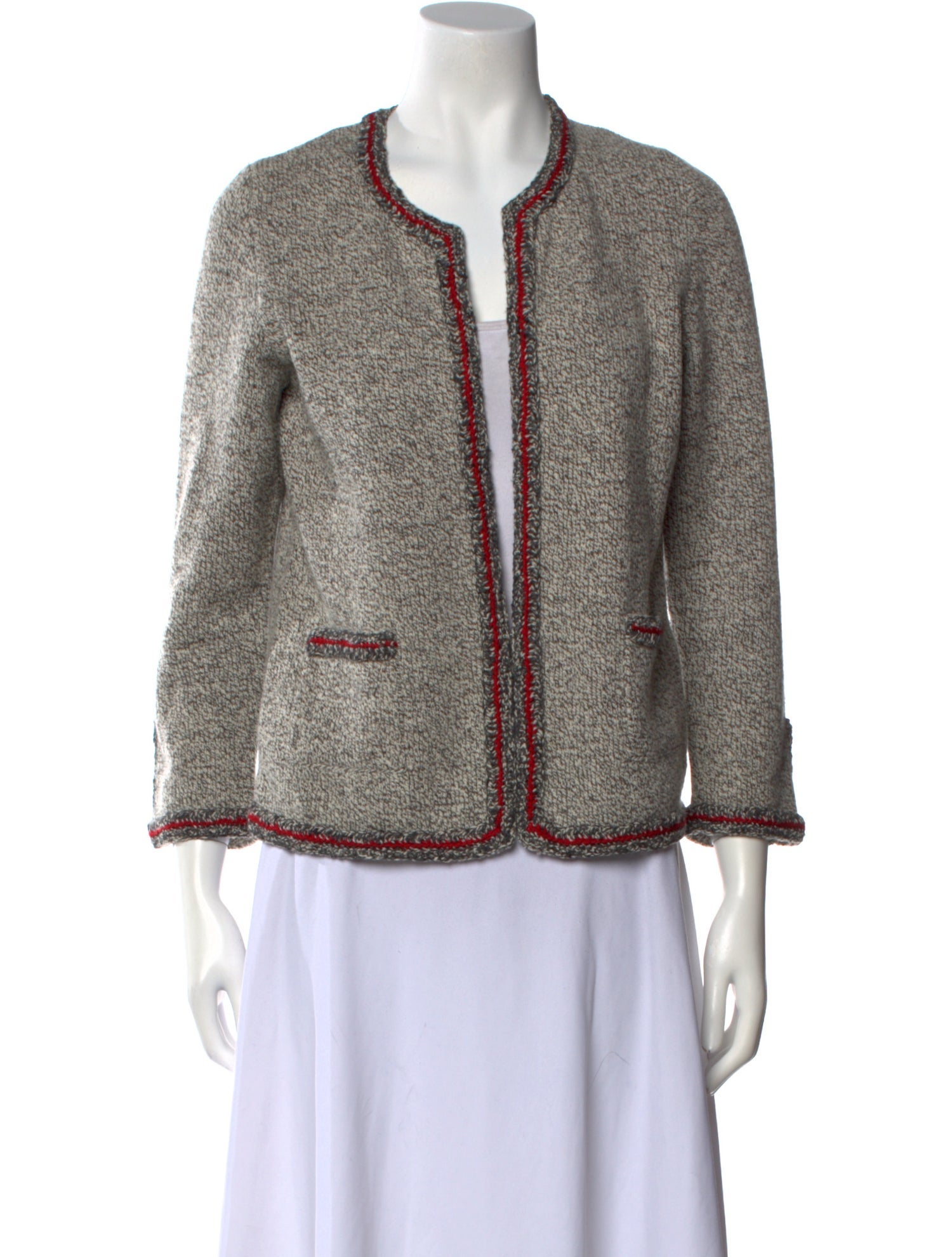 Amina Rubinacci Cashmere Open Front Sweater