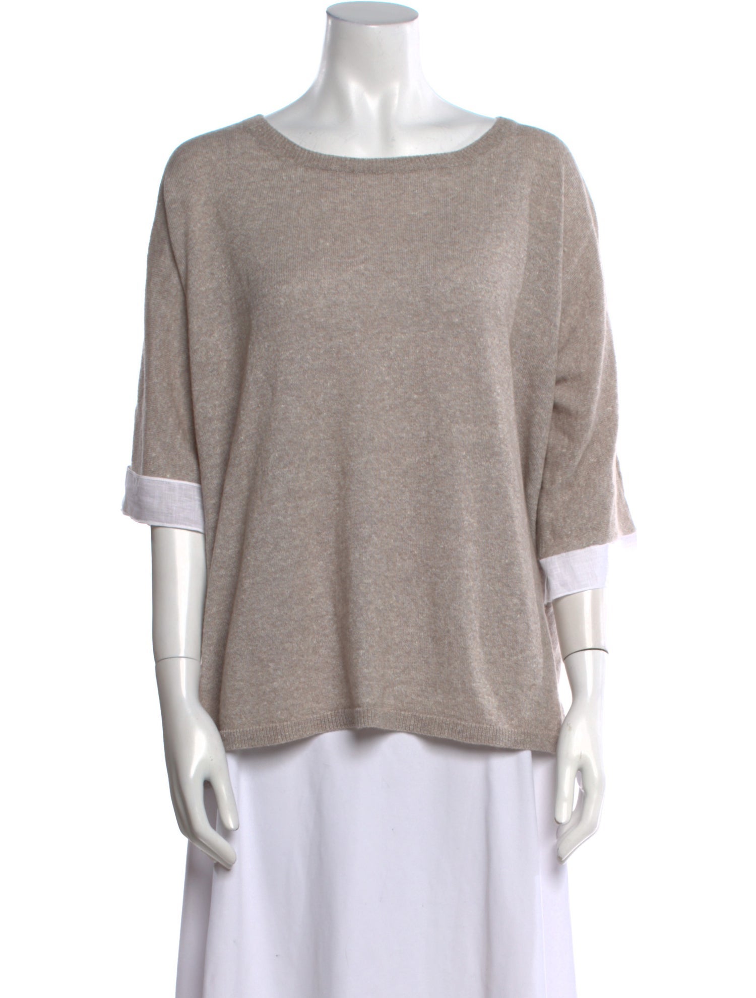 Amina Rubinacci Linen Bateau Neckline Sweater