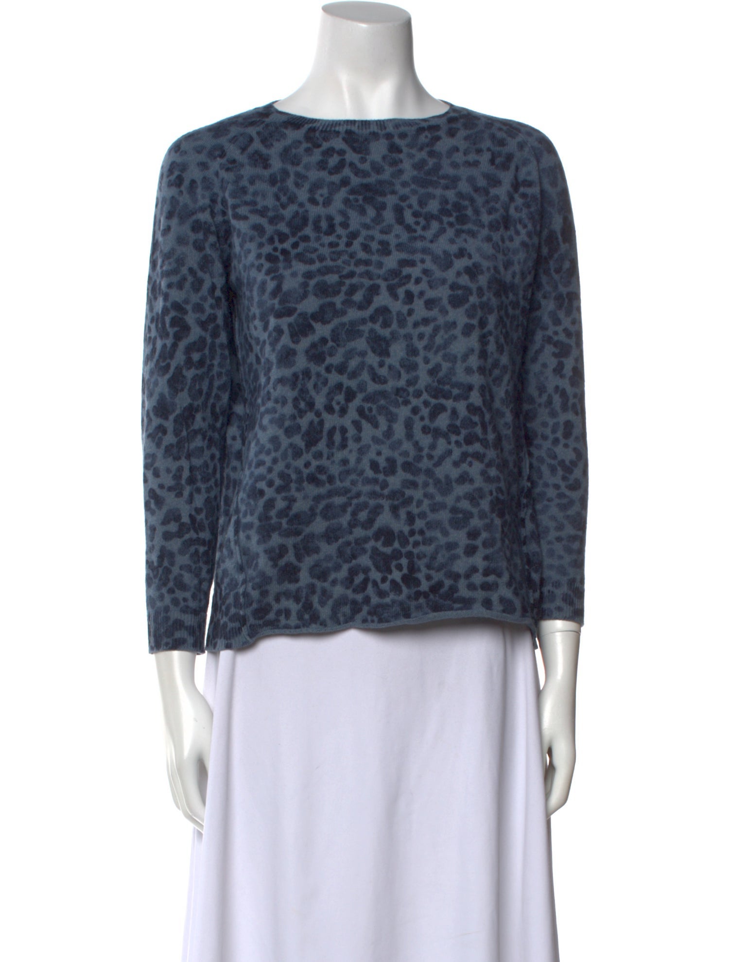 Amina Rubinacci Wool Animal Print Sweater