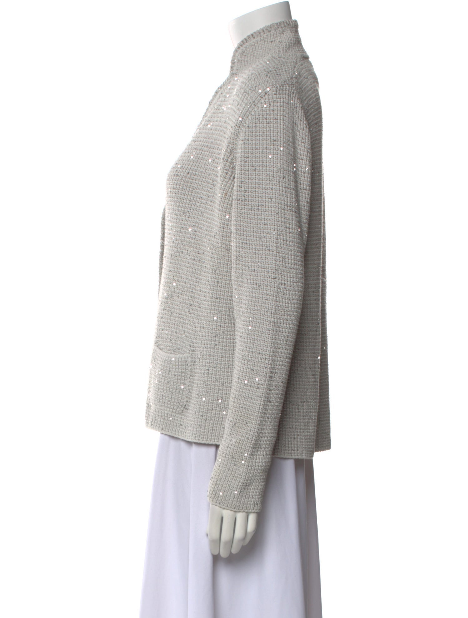 Amina Rubinacci Silk Mock Neck Sweater