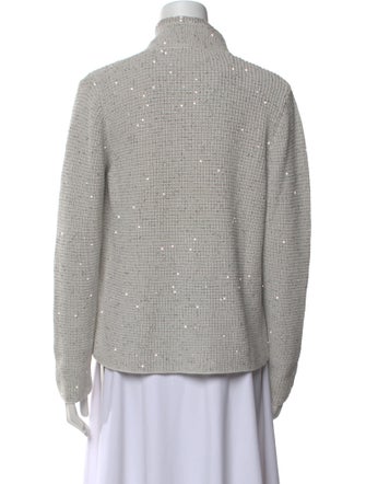 Amina Rubinacci Silk Mock Neck Sweater