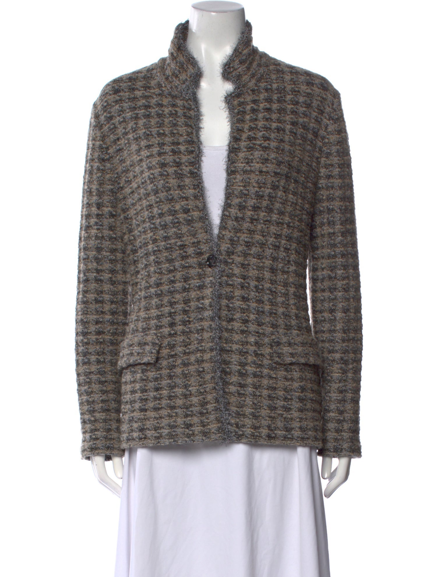 Amina Rubinacci Wool Mock Neck Sweater