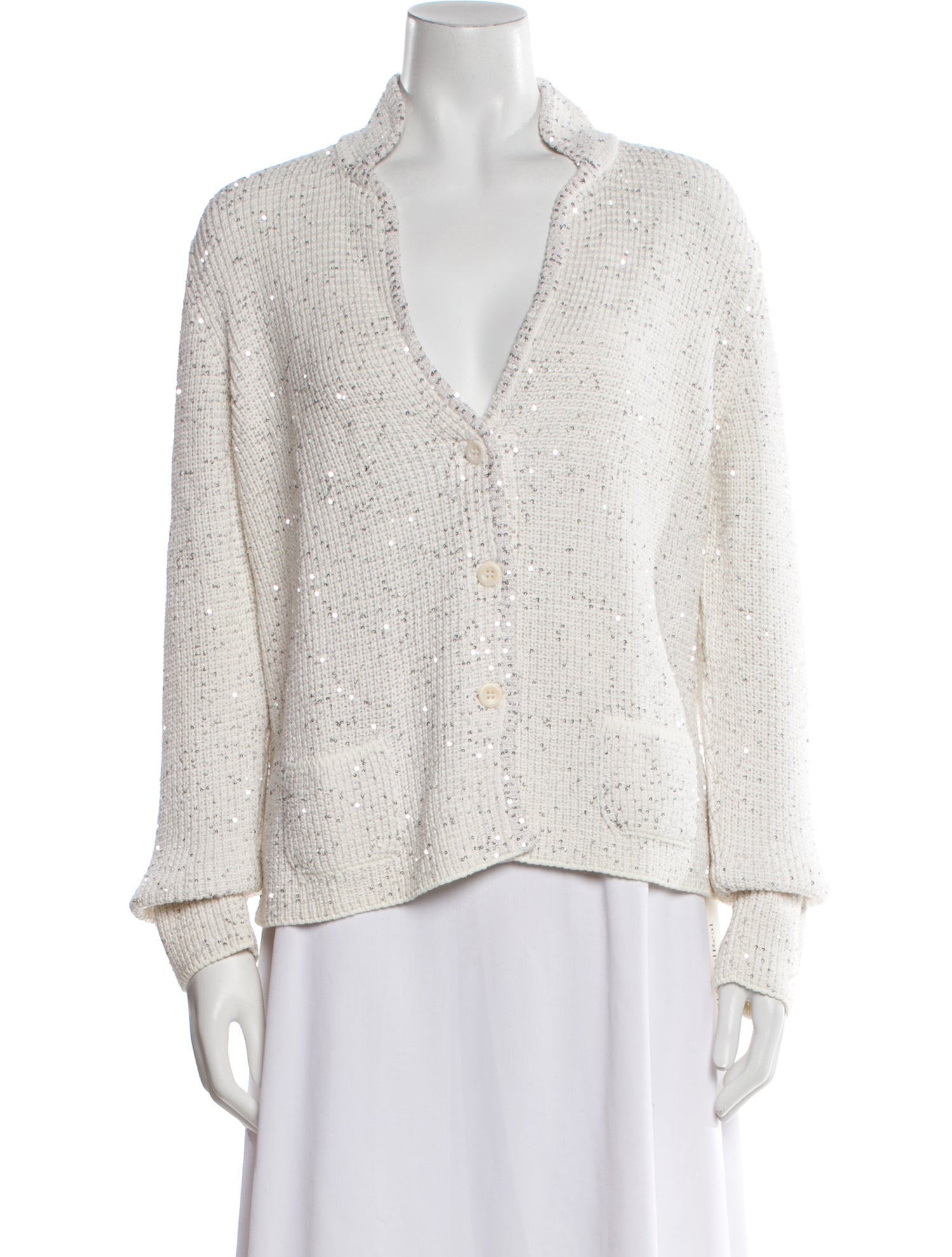 Amina Rubinacci Silk V-Neck Sweater