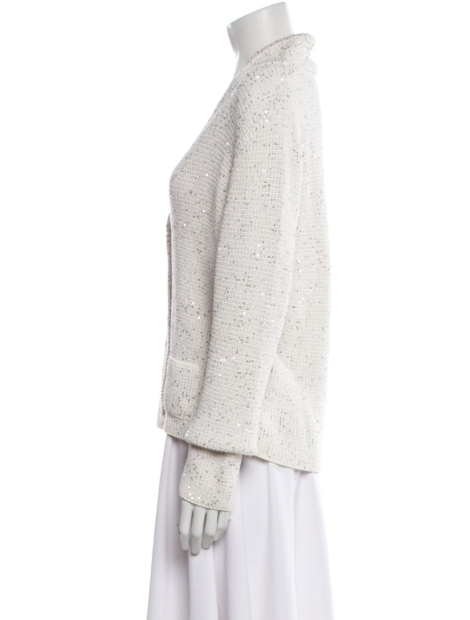 Amina Rubinacci Silk V-Neck Sweater