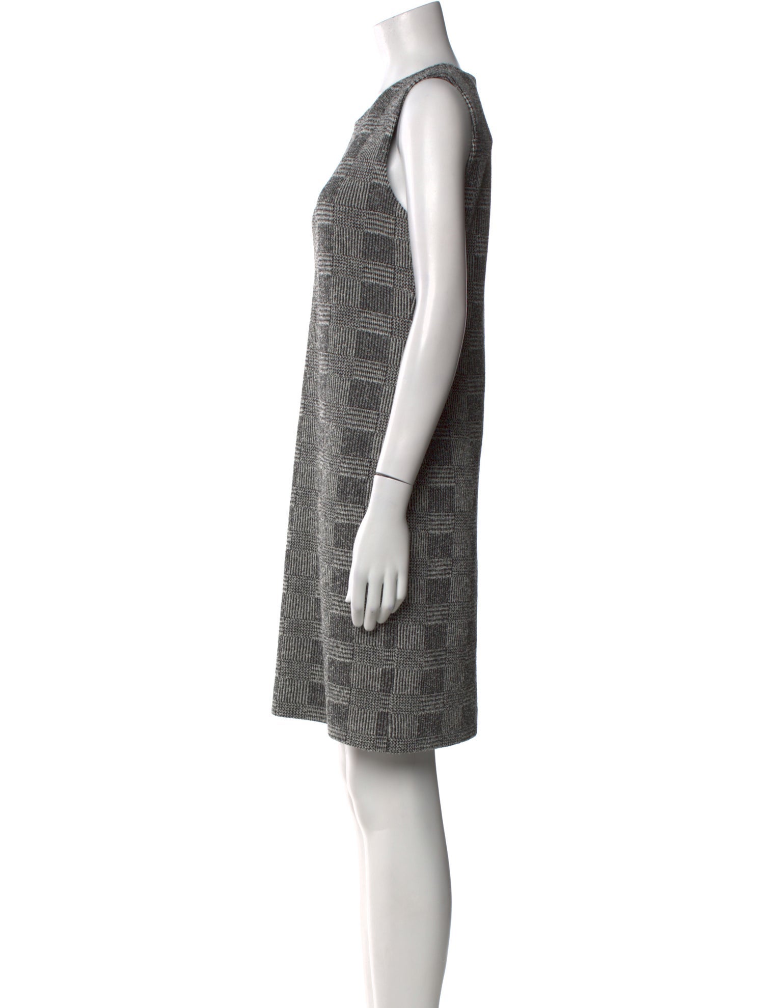 Amina Rubinacci Crew Neck Mini Dress