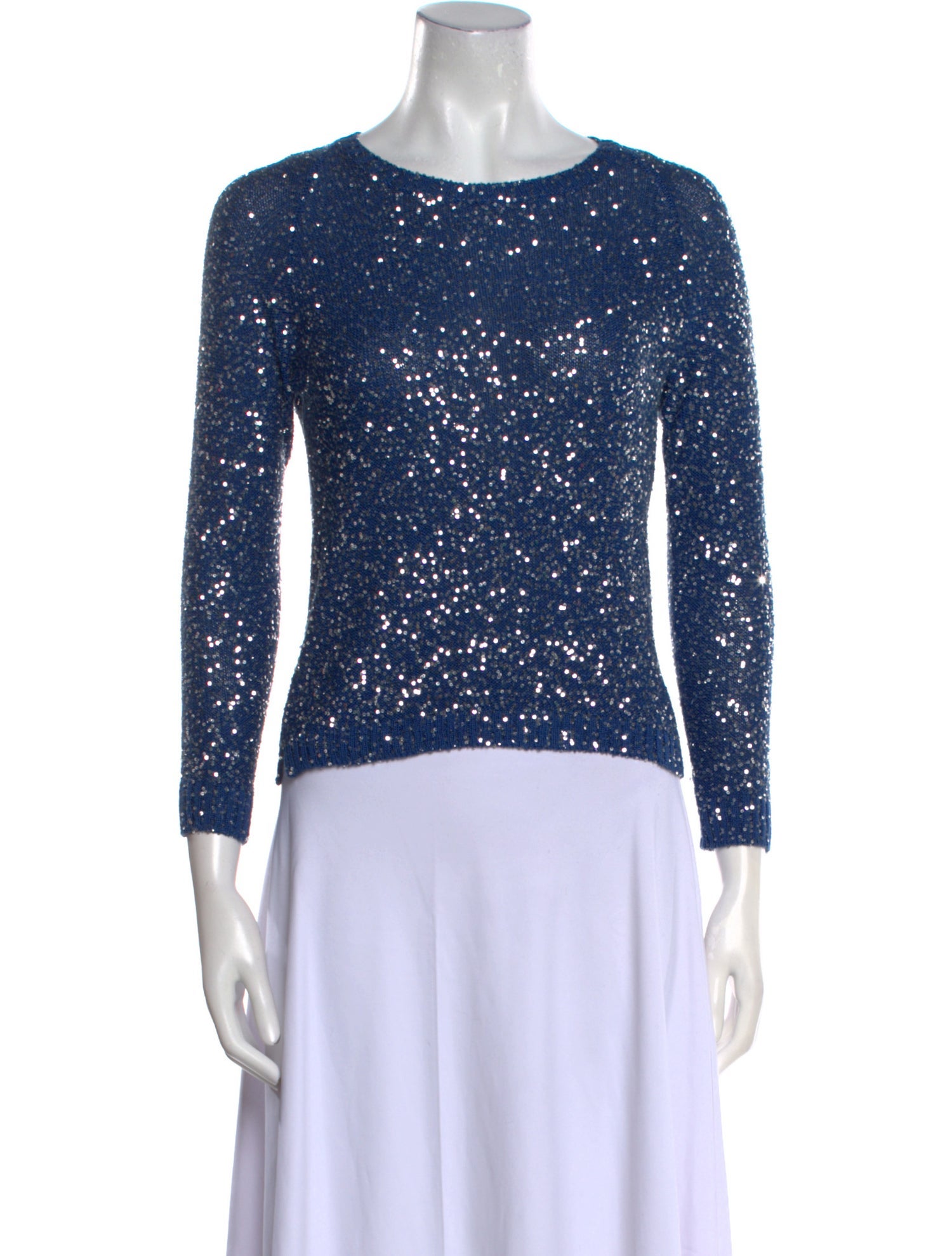 Amina Rubinacci Silk Scoop Neck Sweater