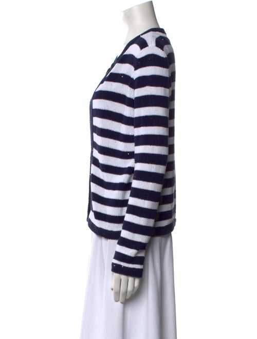 Amina Rubinacci Striped Open Front Sweater
