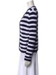 Amina Rubinacci Striped Open Front Sweater