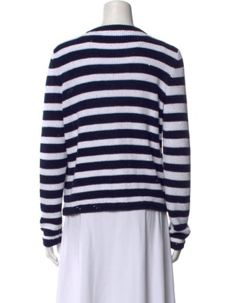 Amina Rubinacci Striped Open Front Sweater