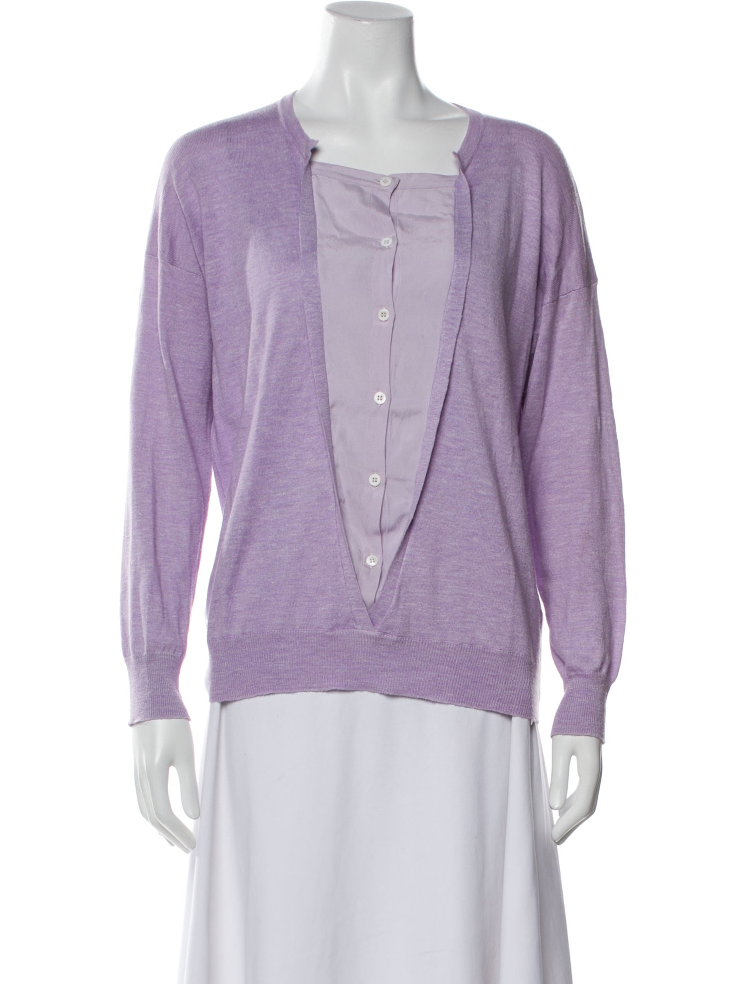 Amina Rubinacci Silk V-Neck Sweater