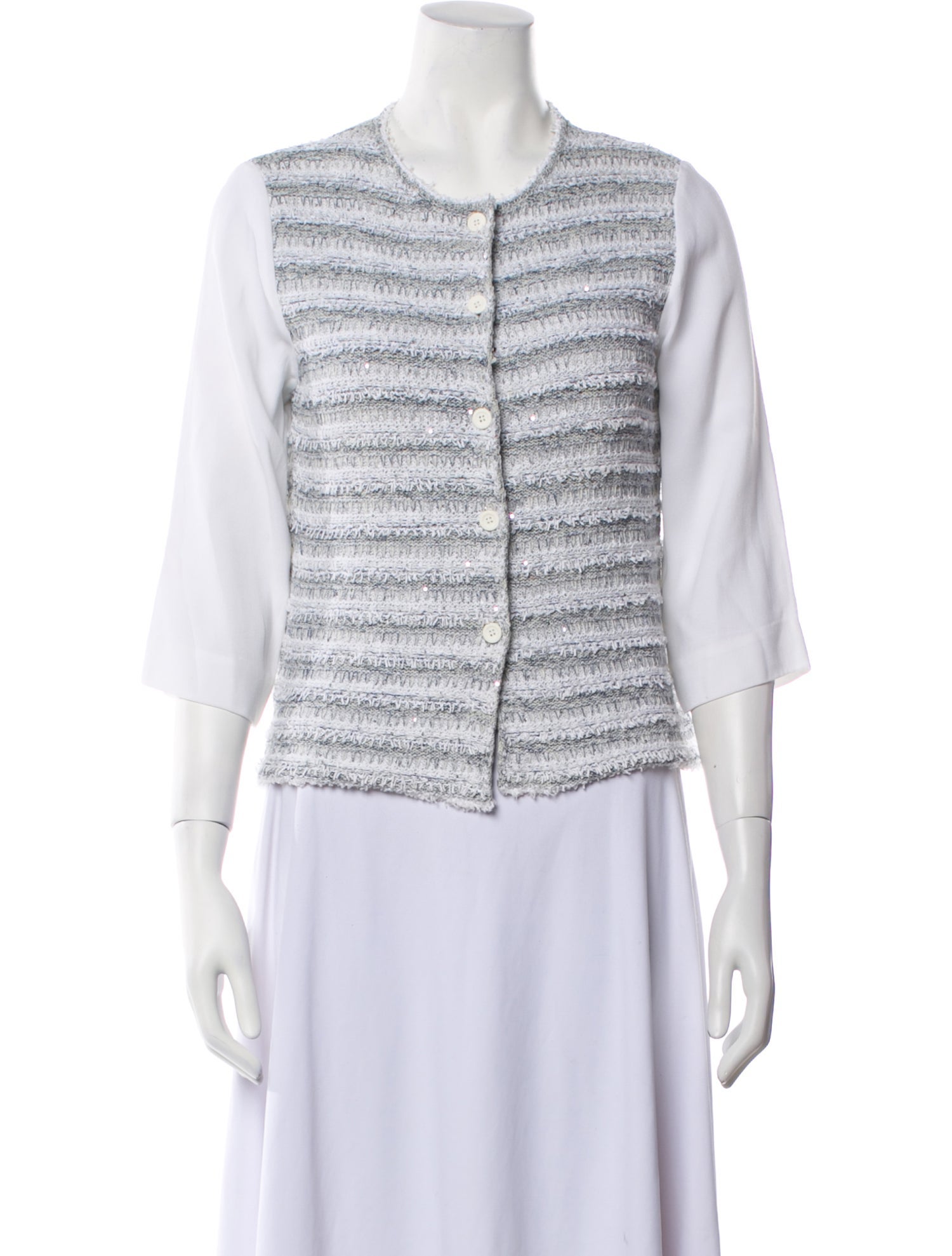 Amina Rubinacci Striped Scoop Neck Sweater