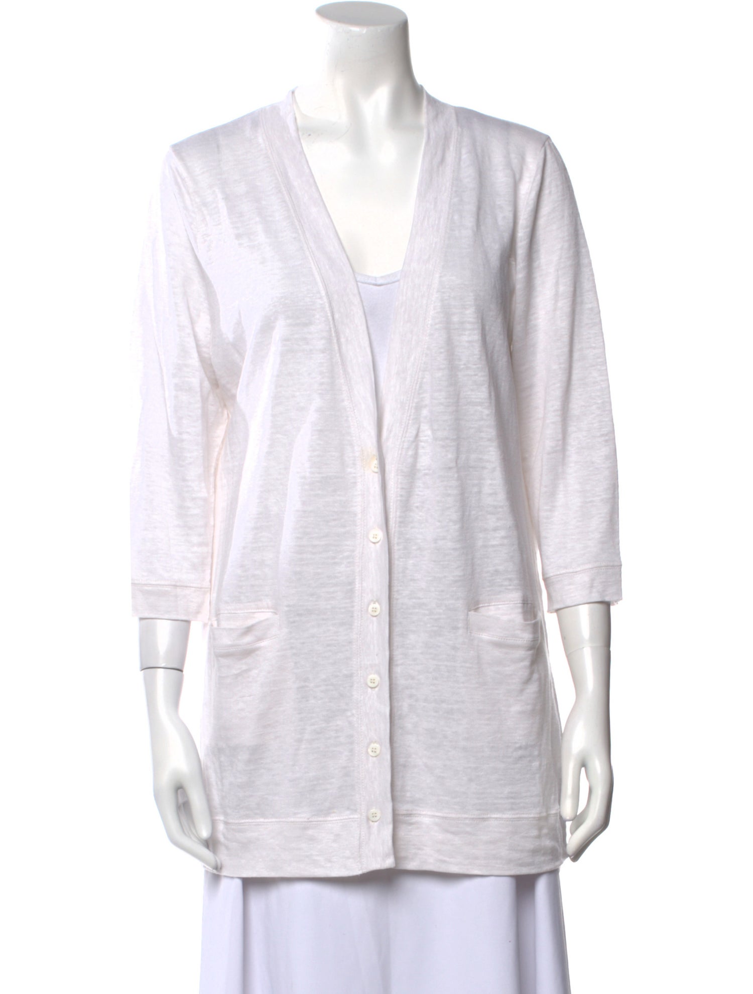 Amina Rubinacci Linen V-Neck Sweater
