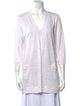 Amina Rubinacci Linen V-Neck Sweater