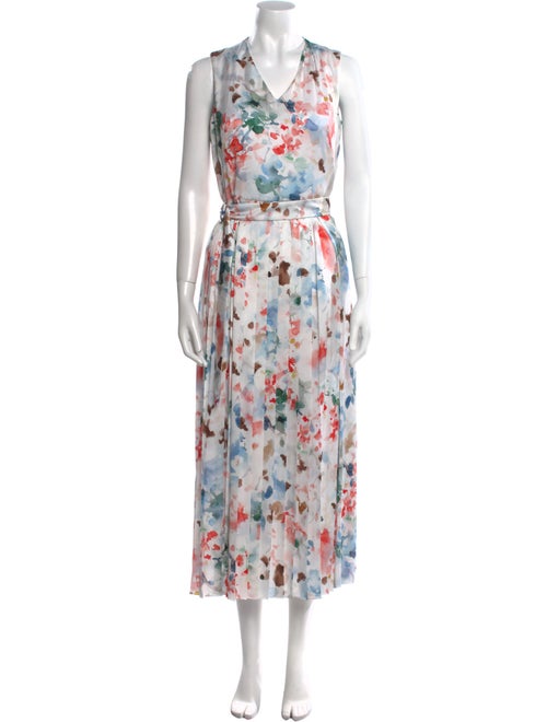 Amina Rubinacci Floral Print Long Dress