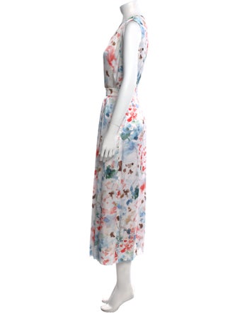 Amina Rubinacci Floral Print Long Dress