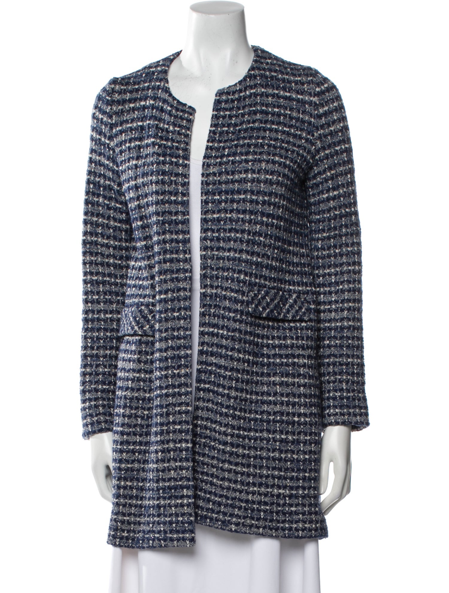 Amina Rubinacci Linen Striped Coat
