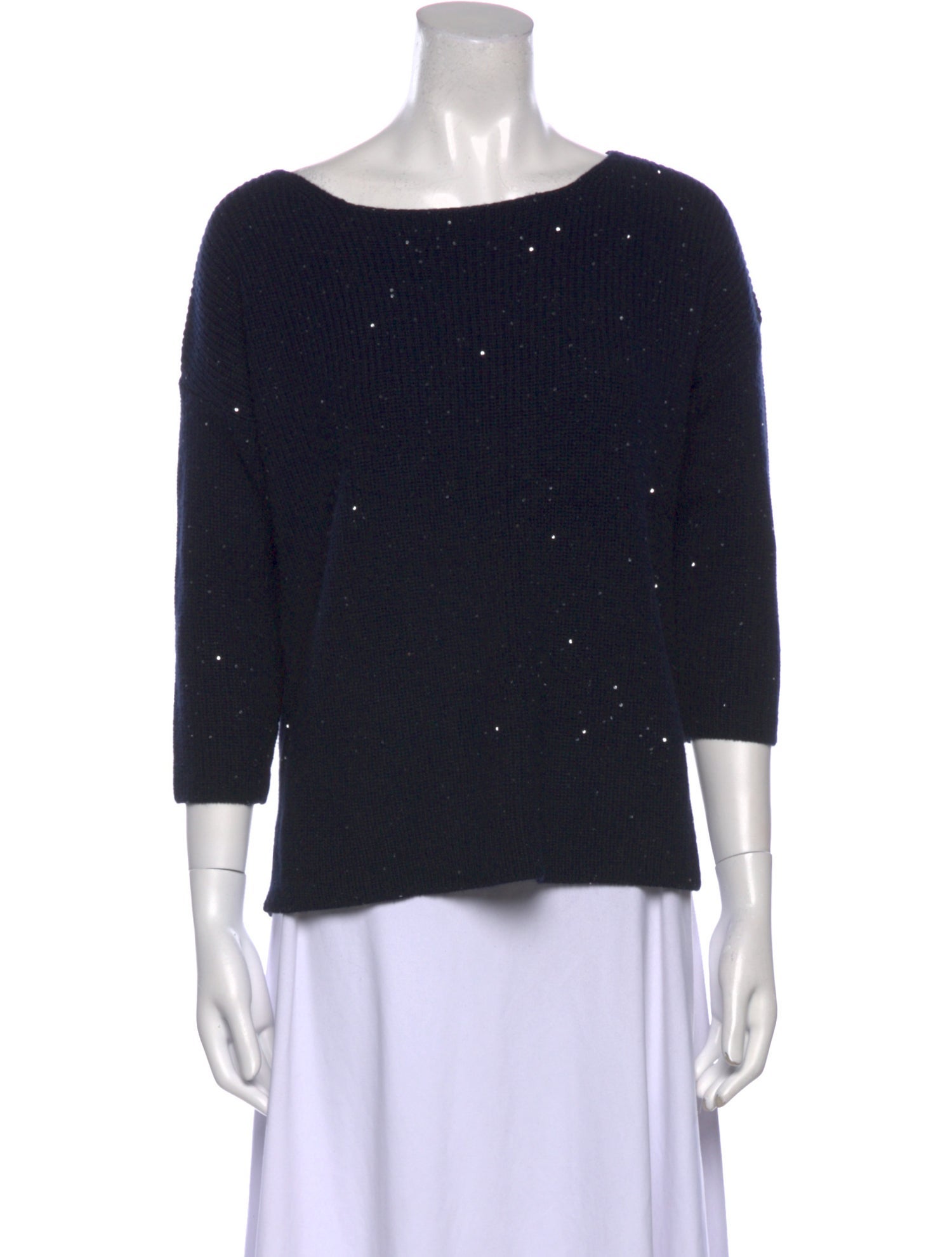 Amina Rubinacci Wool Bateau Neckline Sweater