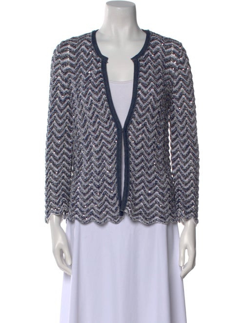 Amina Rubinacci Printed V-Neck Sweater