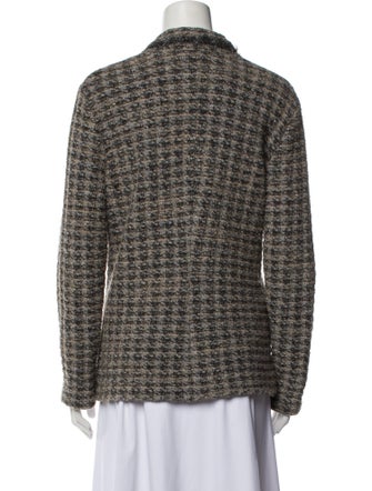 Amina Rubinacci Wool Tweed Pattern Blazer