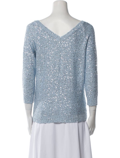 Amina Rubinacci Silk V-Neck Sweater