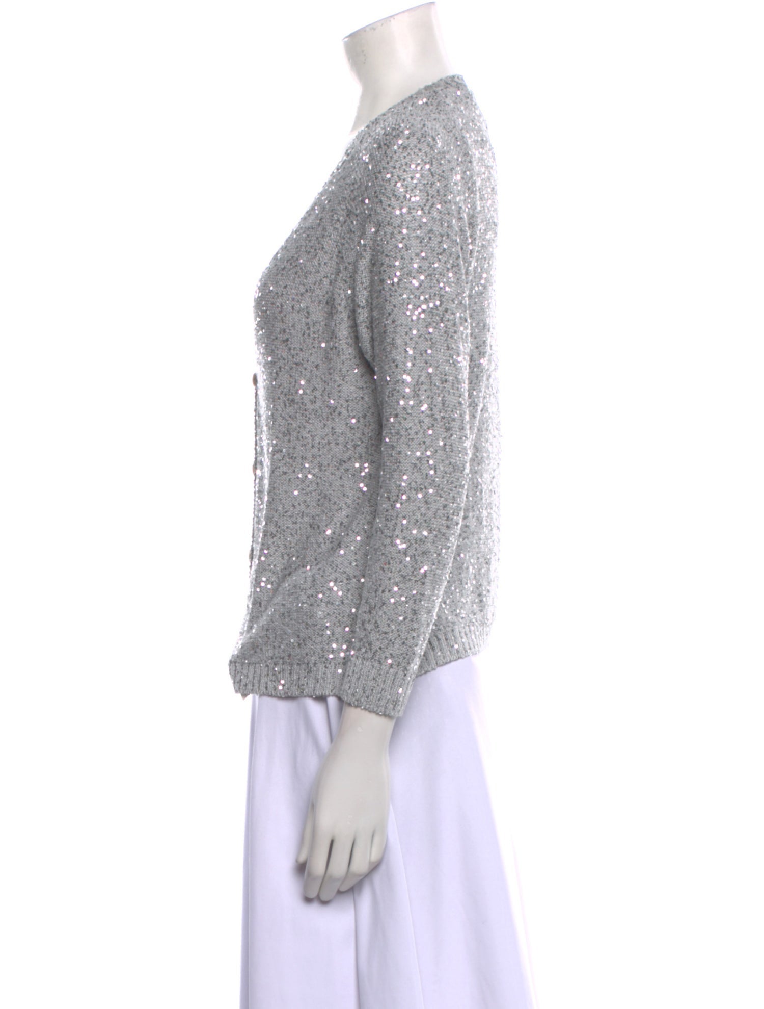 Amina Rubinacci Silk V-Neck Sweater