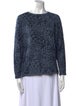 Amina Rubinacci Animal Print Bateau Neckline Sweater