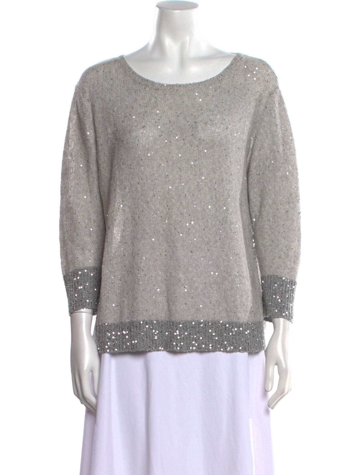 Amina Rubinacci Linen Scoop Neck Sweater