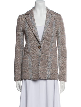 Amina Rubinacci Tweed Pattern Blazer