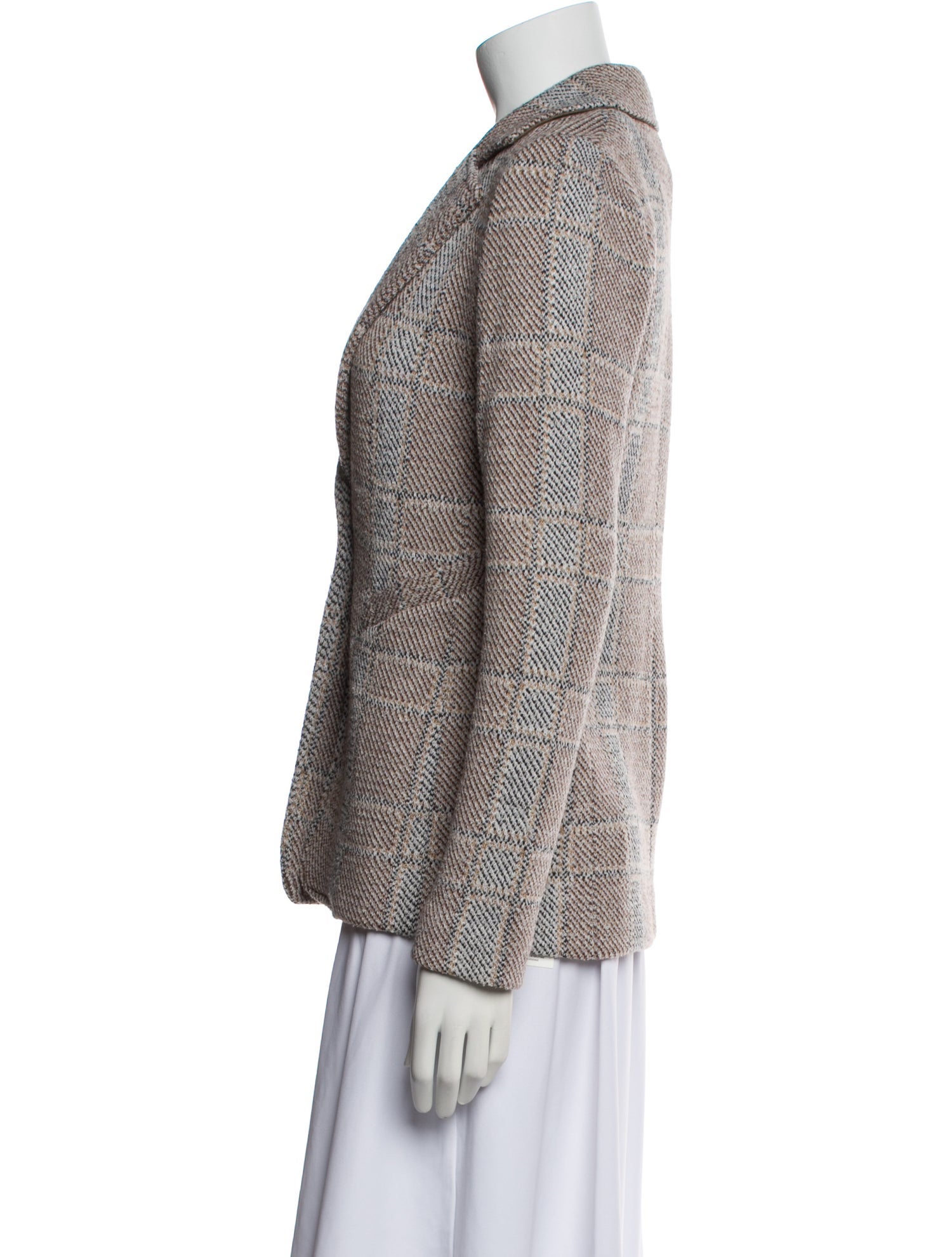 Amina Rubinacci Tweed Pattern Blazer